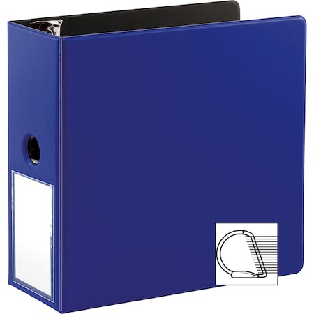 Business Source 5" Binder, 1050 Sheet Capacity, D-Ring, Blue BSN33123